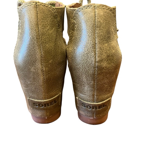 SOREL Olive‎ Drab Joanie Lace Wedge Sandal - Picture 5 of 8